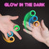 SCRATCHIEZ Magnetic Rings Fidget Toys for Adults and Children Kids | Glow in The Dark ADHD Fidget Rings | Best Magnet Toys – Finger Fidget Toys for Adults with Anxiety | Carrying Box for Work (6 Pack)