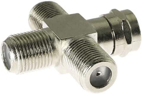E-outstanding 3 Way Splitter Combiner 1PC RG6 Male to 3 Female 4 Way Coax Cable Splitter Adapter F-Type Connector for Video VCR Antenna TV Cable Satellite TV Tuner Antenna