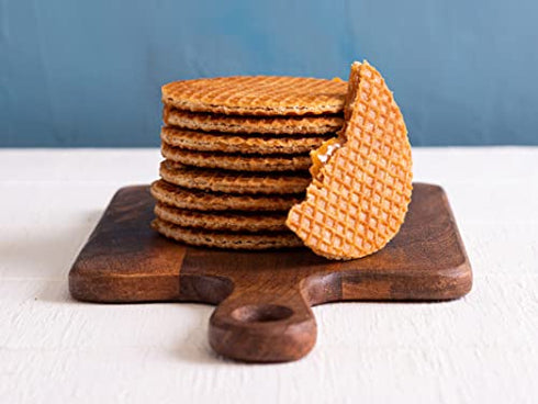 DAELMANS Stroopwafels, Dutch Waffles Soft Toasted, Caramel, Office Snack, Kosher Dairy, Authentic Made In Holland, 8 Stroopwafels Per Box, 1 Box, 8.11oz