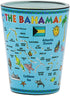 Shot Glass BAHAMAS MAP - Best Souvenir and Gift Collectible Idea 2 Oz ShotGlass (2 Set)