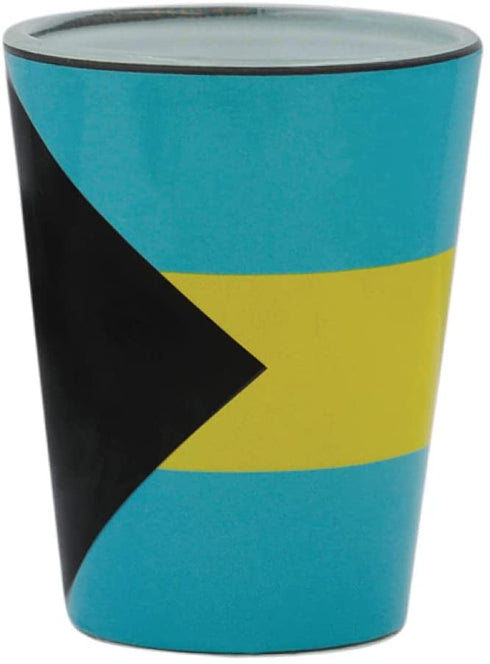 Shot Glass BAHAMAS MAP - Best Souvenir and Gift Collectible Idea 2 Oz ShotGlass (2 Set)