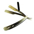 Stainless Steel Straight Edge Barber Shaving Razor Folding Straight Razor Gold Single Edge Replaceable Blades fit for All of Double Edge Razor Blades (Gold)