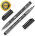 MUJINHUA Precision Micro-Line Pens, Set of 9 Black Micro-Pen Fineliner Ink Pens, Waterproof Archival Ink, Multiliner, Calligraphy, Sketching, Anime, Illustration, Technical Drawing, Office Documents