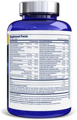 Focus Factor Brain and Vision Supplement, 120 Count - Eye Vitamin, Mineral Supplement & Complete Multivitamin for Adults w/ Lutein & Zeaxanthin – Brain Supplement for Focus, Concentration, Memory