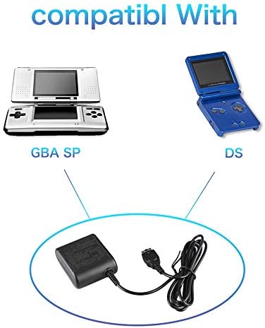 Charger for Gameboy Advance SP, AC Adapter for Nintendo NDS and Game Boy Advance SP Systems Power Charger, Wall Travel Charger Power Cord Charging Cable 5.2V 450mA for GBA SP