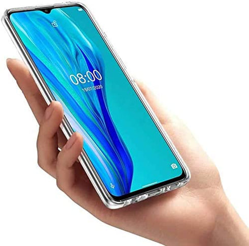 Ulefone Note 9P Case with Tempered Glass Screen Protector Crystal Soft Clear Shockproof TPU Bumper Transparent Silicone Protective Phone case Cover for Ulefone Note 9P (6.52")