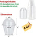 9 oz Clear Plastic Cups with Lids (NO HOLE), 30 Sets Fruit Cups with Lids for Party, Disposable Parfait Cups with Dome Lids, Dessert Cups for Pudding, Cake, Ice Cream, Cupcake, Snacks