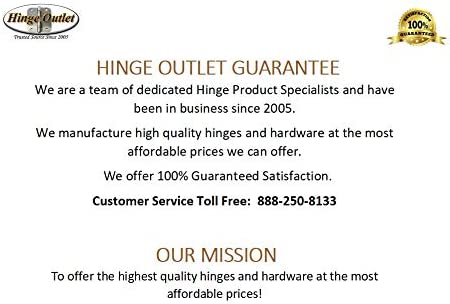 Hinge Outlet Adjustable Spring Hinges, 3.5 Inch with 5/8 Inch Radius in Satin Nickel, Self Closing Hinges, Door Closing Hinges, 2 Pack