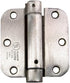 Hinge Outlet Adjustable Spring Hinges, 3.5 Inch with 5/8 Inch Radius in Satin Nickel, Self Closing Hinges, Door Closing Hinges, 2 Pack