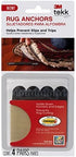 3M Tekk Protection Anchor Rug System, Black, 4-Pack