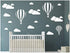 DXLING White Clouds & Hot Air Balloons Nursery Kids Childs Room Vinyl Wall Art Sticker Baby Wall Decals Removable Waterproof Wallpaper D952 (White)