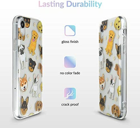 Velvet Caviar Compatible with iPhone XR Case Dog for Women & Girls - Cute Clear Protective Phone Cases (Pug, French Bulldog, Golden, Yorkie)