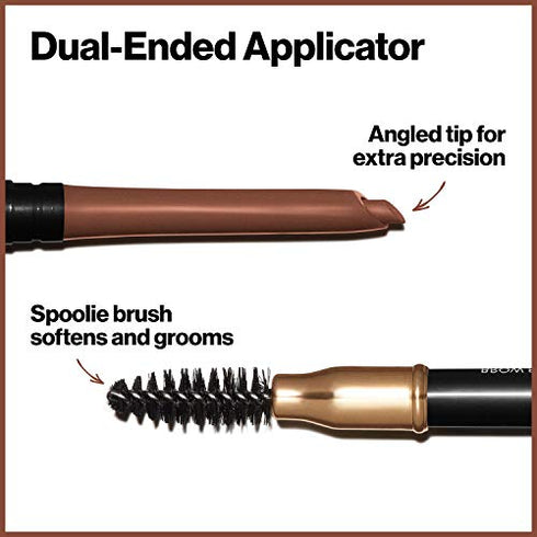 Eyebrow Pencil by Revlon, Colorstay Eye Makeup with Eyebrow Spoolie, Waterproof, Longwearing Angled Precision Tip, 215 Auburn, 0.01 Oz