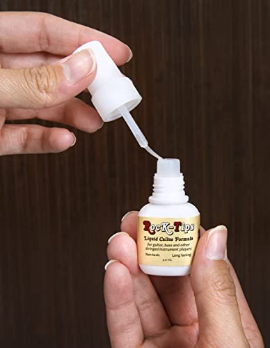 Rock-Tips – Liquid Callus Formula – For Guitar, Bass, and Other Stringed Instruments – 4.0 mL