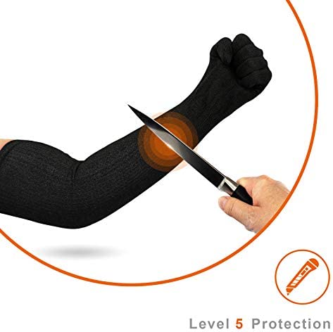 CAWANFLY Protective Kevlar Gloves with Sleeves Level 5 Protection Heat & Cut Resistant Sleeves Gloves Safety Sleeves for Welding, Kitchen, Gardening