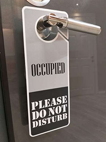 CLEVER SIGNS Do Not Disturb Sign - Occupied, 2 Pack, Door Hanger, Double Sided, Ideal for Using in Any Places Like Bathroom, Home Office, Conference Room, Shared Apartment, Restroom etc.