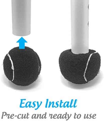 Pre-Cut Walker Glide Balls - 15 Colors & Styles (Black)