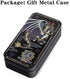DnDnD Table Game Metal Dice Set, 7PCS D&D Metal Die with Metal Gift Box for Tabletop Games Dungeons and Dragons Dice (Dark Purple and Gold Number)