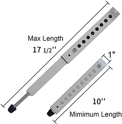 JEACENT AC Security Window Lock Bar, Window Security Bars - Sturdy Steel, Extends from 10" to 17 1/2" for Sliding Windows with AC Unit Installed