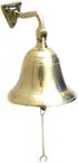 Nautical Specials BR 1843-VC Wall Hanging Rope Polished Dinner Tip Indoor/Outdoor Nautical Bells Variety with Mounting Hardware Bracket Ship Boat Maritime Decor (4" Brass), 4