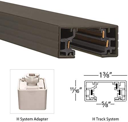 WAC Lighting HBXLE-DB H Track Live End BX Connector, Dark Bronze