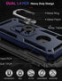 iPhone Xs Max Case with Tempered Glass Screen Protector,iPhone Xs Max Cover Military Grade 16ft. Drop Tested Cover with Magnetic Ring Kickstand Protective Phone Case for iPhone Xs Max Blue