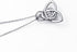 FLYOW 925 Sterling Silver Good Luck Irish Claddagh Celtic Knot Love Heart Pendant Necklace for Women Ladies Teen Girls Valentine's Day Gift, 18 Inch Rolo Chain