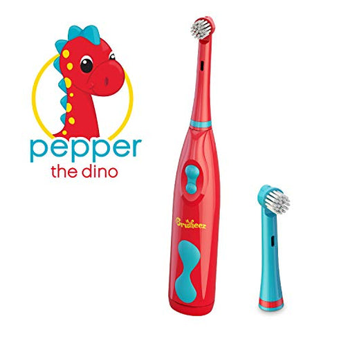 Brusheez® Electronic Toothbrush Replacement Brush Heads 2 Pack (Pepper The Dino)