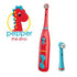 Brusheez® Electronic Toothbrush Replacement Brush Heads 2 Pack (Pepper The Dino)