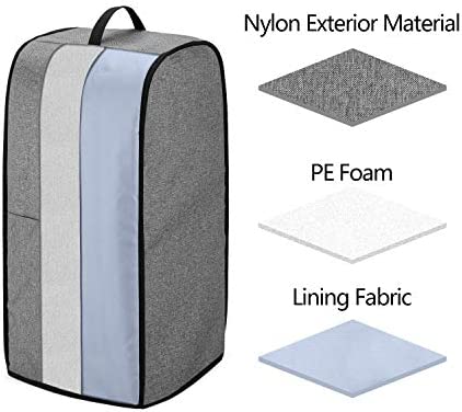 Yarwo Visible Blender Dust Cover Compatible with Ninja Foodi Blender, Small Appliance Cover with Pockets and Top Handle, Gray with Arrow (Cover Only, Patent Pending)