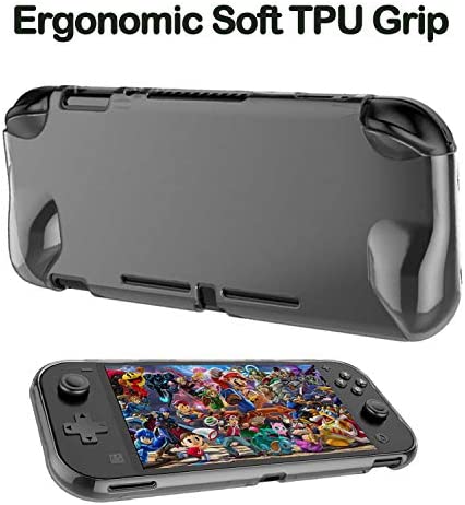 Accessories Kit for Nintendo Switch Lite - YOOWA Accessories Bundle with Carrying Case, Protective Cover case, 2-Pack Tempered Glass Screen Protector, Adjustable Play Stand, 6 Thumb Grips