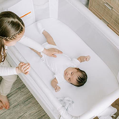 Baby Delight Beside Me Dreamer Bassinet & Bedside Sleeper Waterproof Fitted Sheet, White