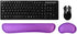 Poualss Memory Foam Set Keyboard and Mouse Wrist Pad Rest,Cushion Support for Office,Gaming,Computer,Laptop and Mac,Pain Relief& Easy Typing (Purple)