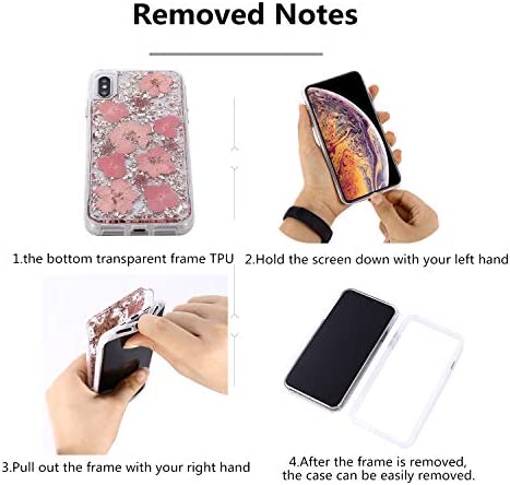 INKOMO iPhone SE2 Case, iPhone 8 Case,Women Luxury Fashion Natural Flower Glitter Foil Sparkle Hard Back Cover with Clear TPU Bumper Protective Phone Bling Case for iPhone SE 2/8/7 4.7'' (Rose Flower)