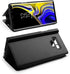 AICase Galaxy Note 9 Case, Luxury Translucent View Window Front Cover Mirror Screen Flip Smart Electroplate Plating Stand 360 Full Body Protective Case for Samsung Galaxy Note 9 (Midnight Black)
