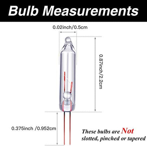 Mudder Mini Christmas 2.5 Volt Replacement Light Bulbs for Christmas Trees Decorative Light Supplies, 170 Ampere, 0.42 Watt (200 Pieces, Clear)