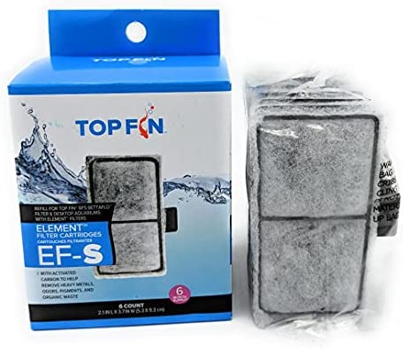 Top Fin EF-S Element Filter Cartridges (6 Count) for Fish Tank
