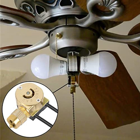 Ceiling Fan Switch Zing Ear ZE-109M Pull Chain Switch On/Off Light Switch for Hunter Ceiling Fan Light Lamp Replacement