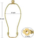 8 Inch Detachable Lamp Shade Harp Holder for Table and Floor Lamps, 2 Set Heavy Duty Lamp Shade Bracket with 3/8 Standard Saddle and Lamp Finial, Polished Brass
