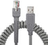 SinLoon Symbol Ls2208 USB Cable, USB A to RJ45 Coiled Spiral Extension Cable, Symbol Barcode Scanner Ls2208ap Ls1203 Ls4208 Ls4278 Ds6707 Ds6708 USB Cable,(10ft,3M)
