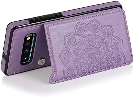 Acxlife Samsung Galaxy S10+ Plus Wallet Case, Galaxy S10plus Case Protective Cover with Card Slot Holder and Leather Case Compatible with Samsung Galaxy S10plus 6.4Inch (Purple)