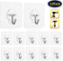 Adhesive Hooks Utility Hooks 44 lb/ 20 kg(Max), Heavy Duty Coat Hooks Waterproof and Oilproof Seamless Hooks, Reusable Wall Hook for Bathroom Kitchen