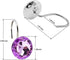 BEAVO Acrylic Fashion Decorative Home Rolling Purple Shower Curtain Hooks Rhinestones Bathroom Bath Baby Room Bedroom Living Room Decor Set of 12 Rings (Purple)