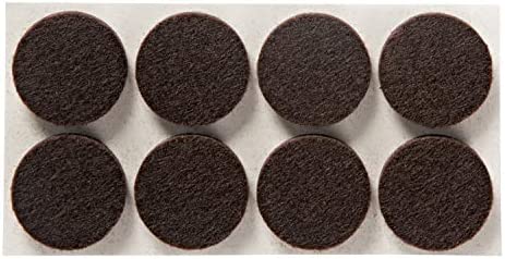 Scotch SP822-NA Brand 3M, Round, 1 in. Diameter, Brown, 32/Pack Felt Pads, Count