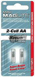 Maglite Replacement Lamps for 2-Cell AA Mini Flashlight, 2-Pack