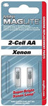 Maglite Replacement Lamps for 2-Cell AA Mini Flashlight, 2-Pack