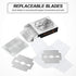 200 Pieces Callus Shaver Replacement Blades Corn Plane Blades Stainless Steel Blades for Removing Callus Foot Care and Pedicure Tools