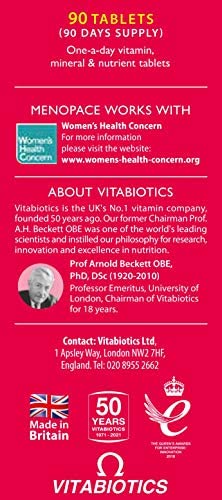 Vitabiotics Menopace Tab, 90 Count