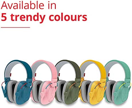 Alpine Muffy Noise Cancelling Headphones for Kids - 25dB Noise Reduction - Earmuffs for Autism - Sensory & Concentration Aid - Pink
