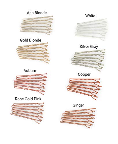 Heliums White Bobby Pins, Premium Hold Hair Pins, 2 Inch Wavy - 48 Count